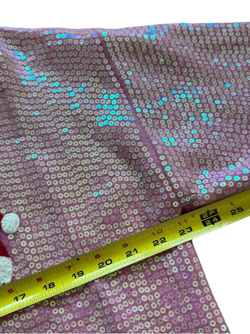 BIBI M Pink Santa Baby Sequin Sweater Christmas Holiday Glam Coquette Party Xmas - Picture 7 of 12